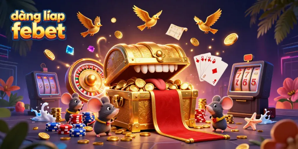 Engage in the excitement of gambling at đăng nhập febet with colorful casino elements and vibrant graphics.